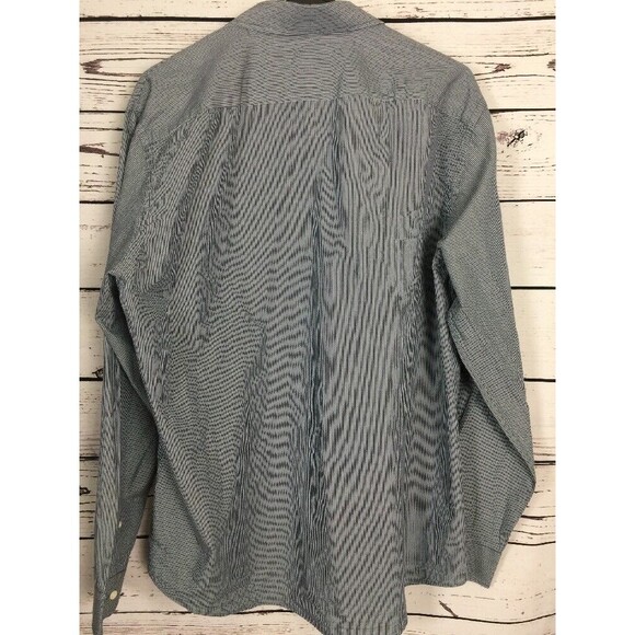Michael Kors Dress Shirt XL Slate Blue White Pinstripe Long Sleeve Button Down - Picture 11 of 12